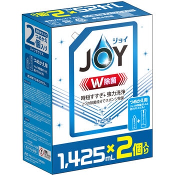 JOY W除菌 さわやか微香 つめかえ用 1425 ml x 2