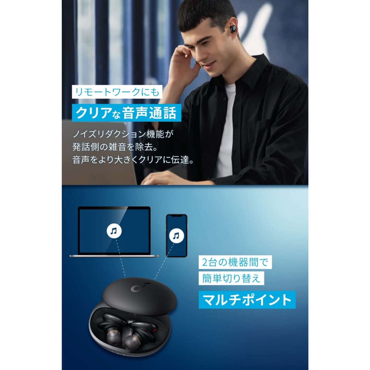 Anker 完全ワイヤレスイヤホン Soundcore Liberty 3 Pro ミッドナイト