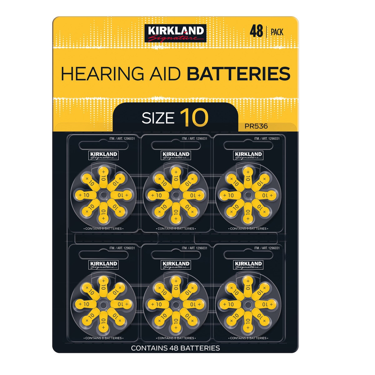 補聴器用電池PR536(10)　8個入×18パック　144個入り　カークランド