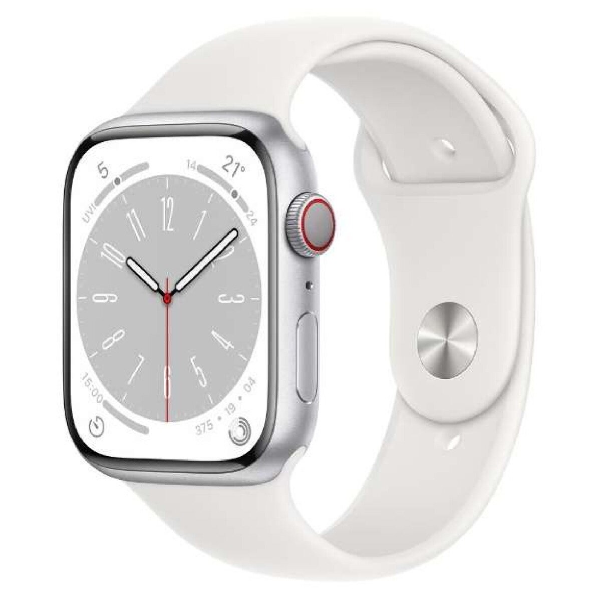 Apple Watch Series8 GPS+Cellular 45mm シルバーアルミニウムケースと