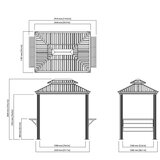 ソジャグ モナコ  6 x 8フィート (1.8 x 2.4m) BBQ ガゼボ