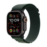 Apple Watch Ultra 2（GPS + Cellularモデル）- 49mmブラックチタニウムケース + ダークグリーンアルパインループ