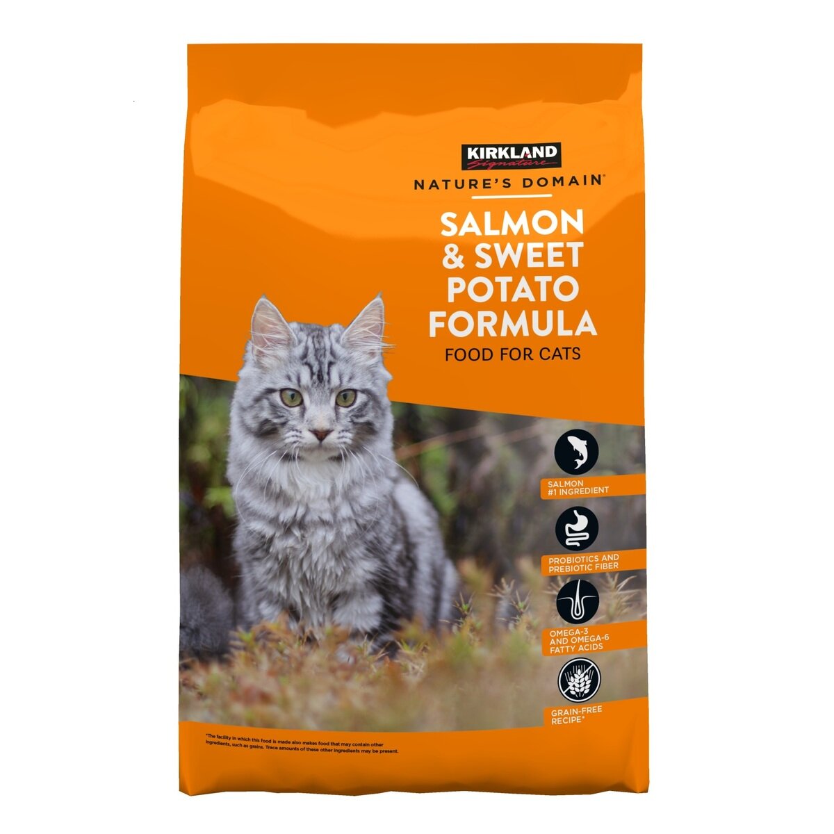 Kirkland Signature Natures Domain Cat Dry Food Adult & Kitten 8kg Salmon, Potato