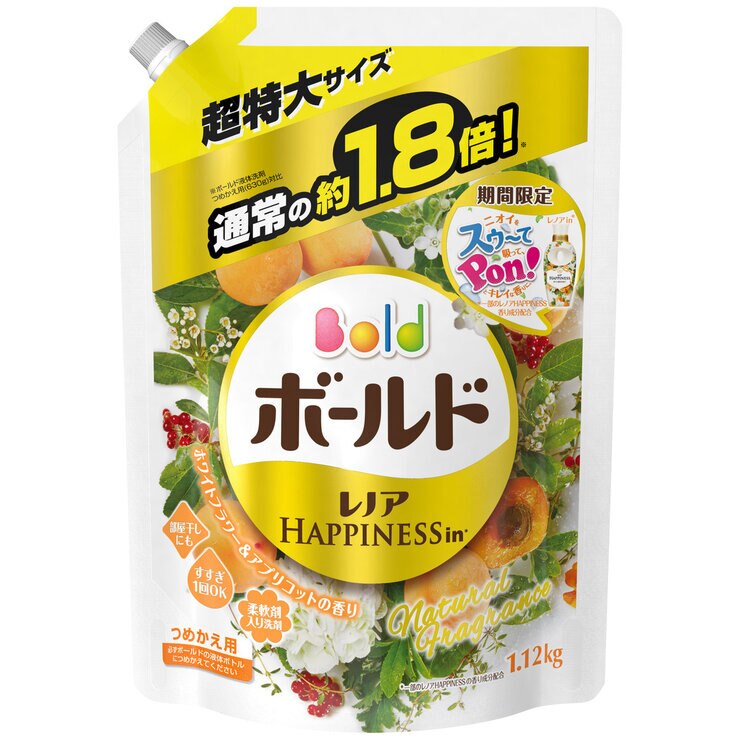 ボールド ホワイトフラワー アプリコットの香り 柔軟剤入り液体洗剤 1 1kg Costco Japan