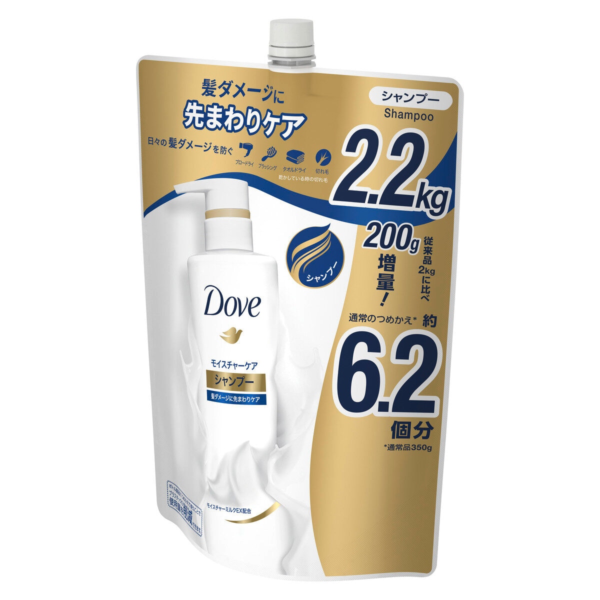 Dove (ダヴ) モイスチャーシャンプー 詰替え用 2.2 kg