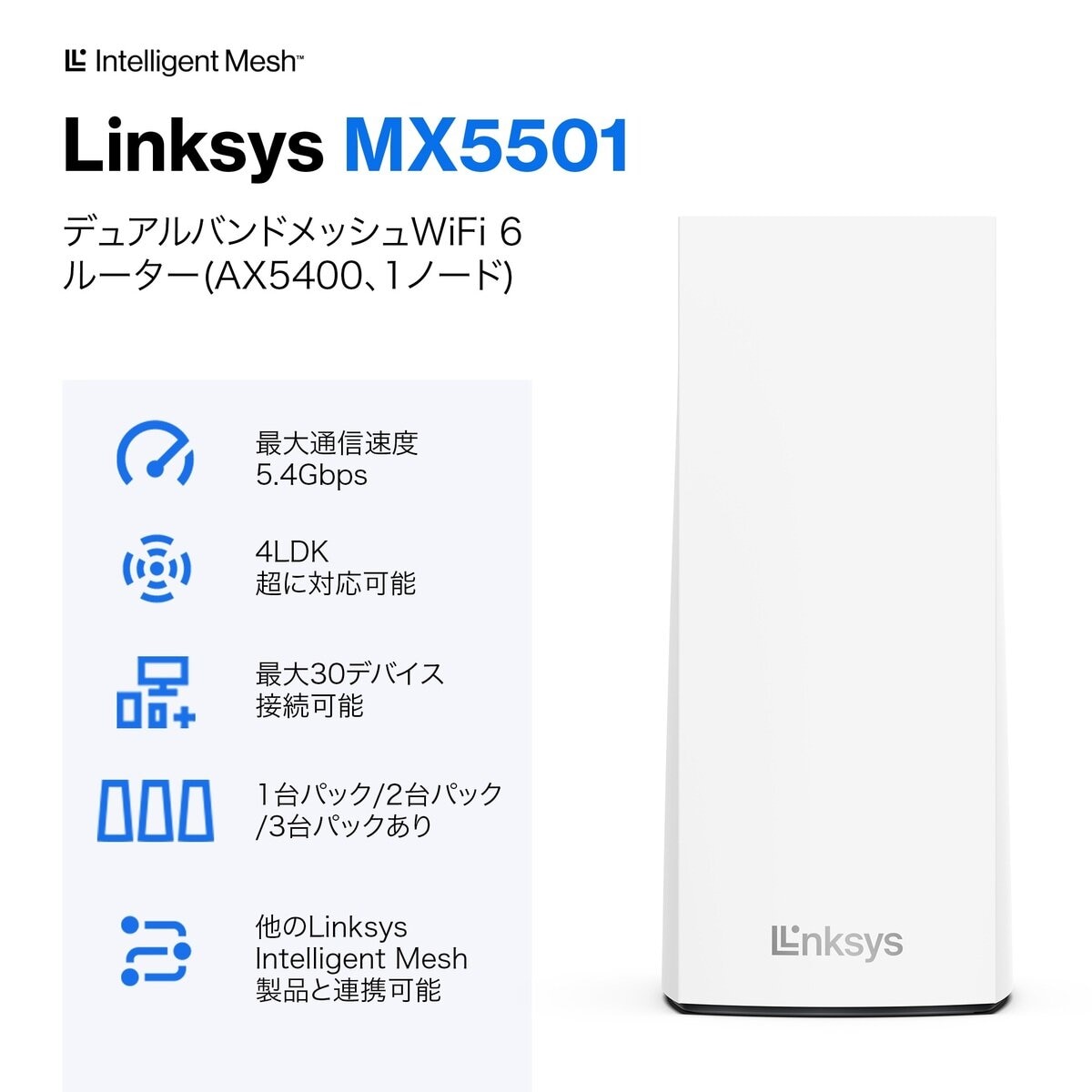 LINKSYS Wi-Fiルーター MX5501-JP