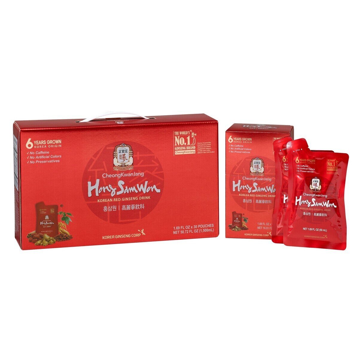 安心発送】 Hong Sam Won 正官庄 紅蔘元 50mL X 30袋 新品.未開封