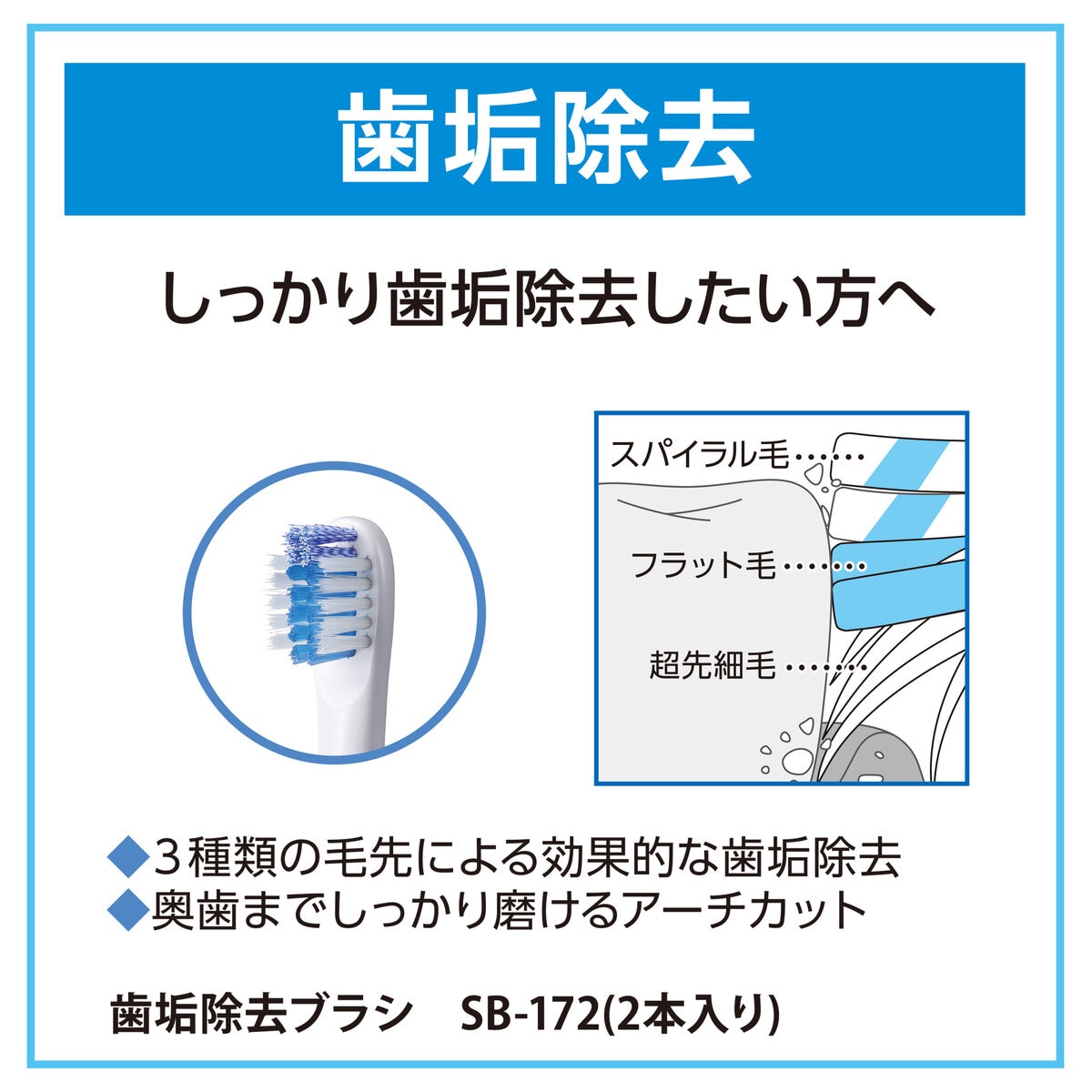 オムロン OMRON SB-172 [替ブラシ 歯垢除去ブラシ 2本入り] - 電動歯ブラシ