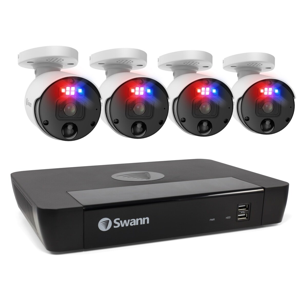 Swann（スワン）エンフォーサー 8CH 12MP NVRセキュリティシステム 2TB バレット型カメラ４台セット SWNVK-890004