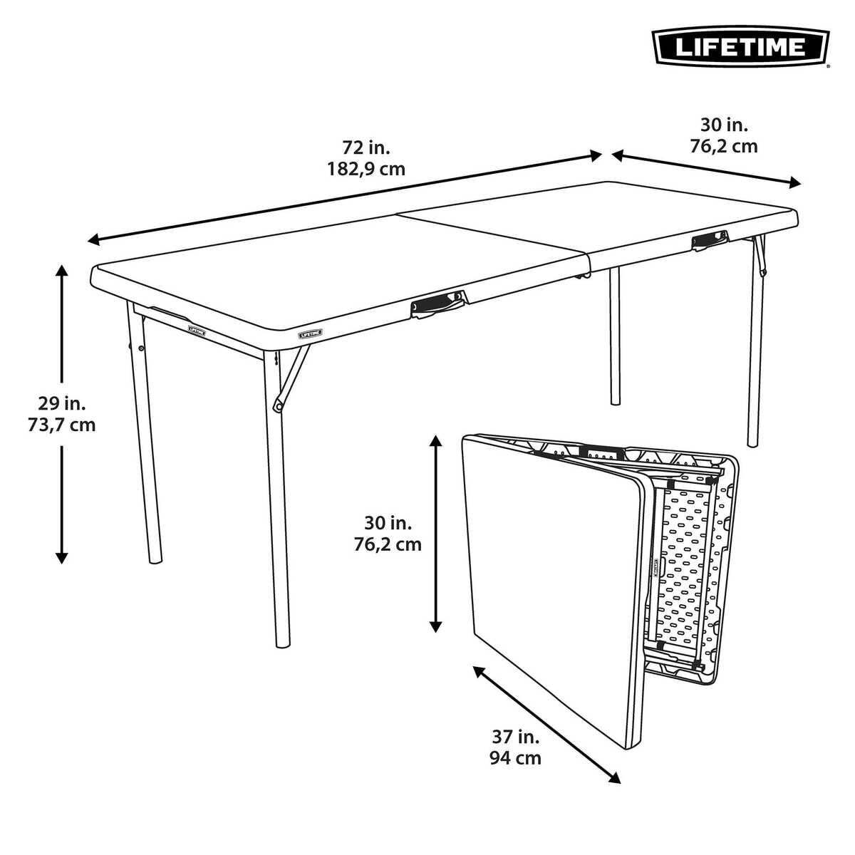 LIFETIME 折り畳み机 (6ft size) | Costco Japan