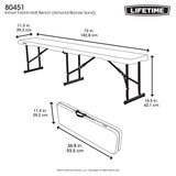 LIFETIME 1.8m 折り畳みベンチ