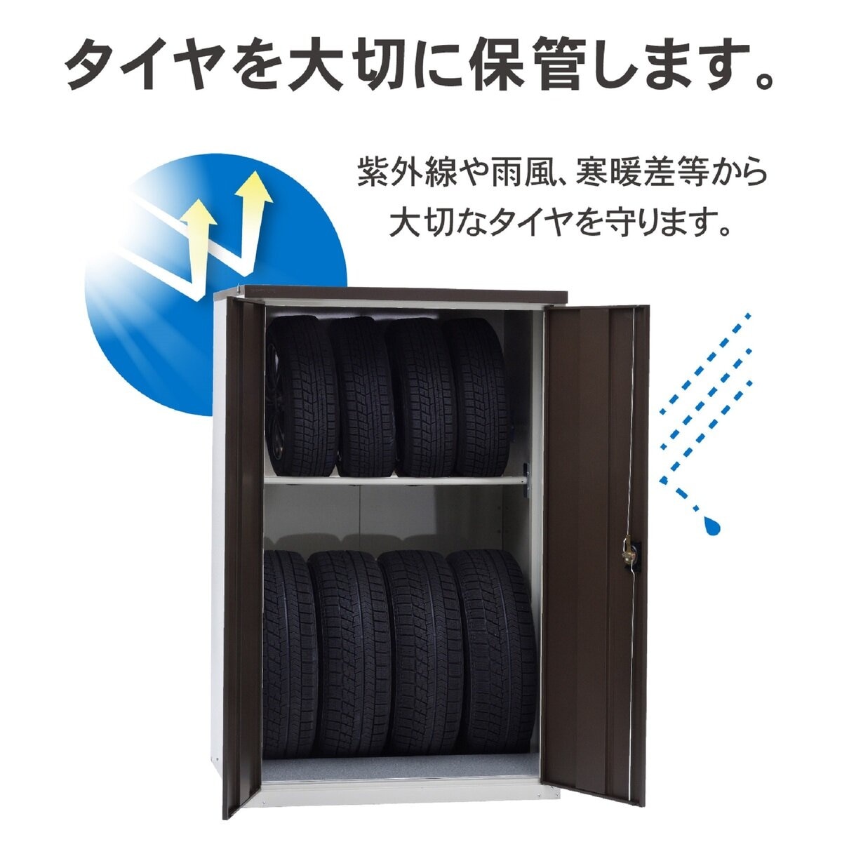 グリーンライフ タイヤ収納庫 2台分 TBRT-162 | Costco Japan