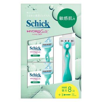 Schick (シック) ハイドロシルク 敏感肌用 クラブパック 本体刃付 + 替刃8個