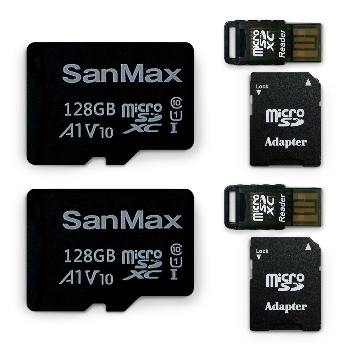 SanMax MicroSDXC カード 128GB 3-IN-1
