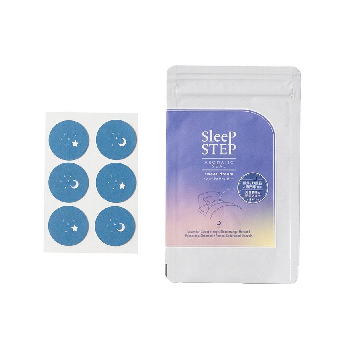 SLEEP STEP アロマティックシール スイートドリーム 3袋 x 18枚入 SLEEP STEP アロマティックシール スイートドリーム 3袋 x 18枚入