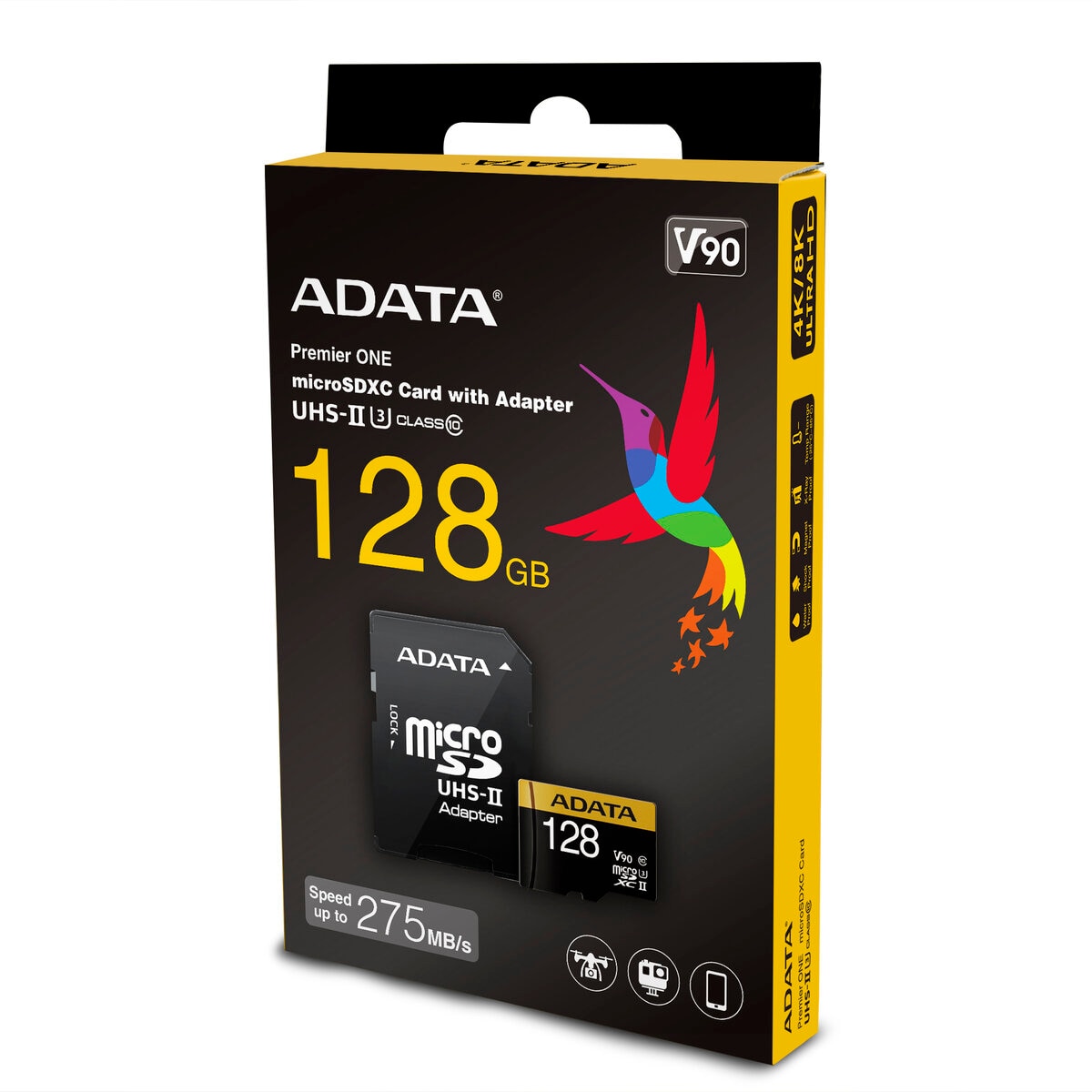 ADATA microSD 128GB UHS-Ⅱ U3 V90 AUSDX128GUII3CL10-CA1