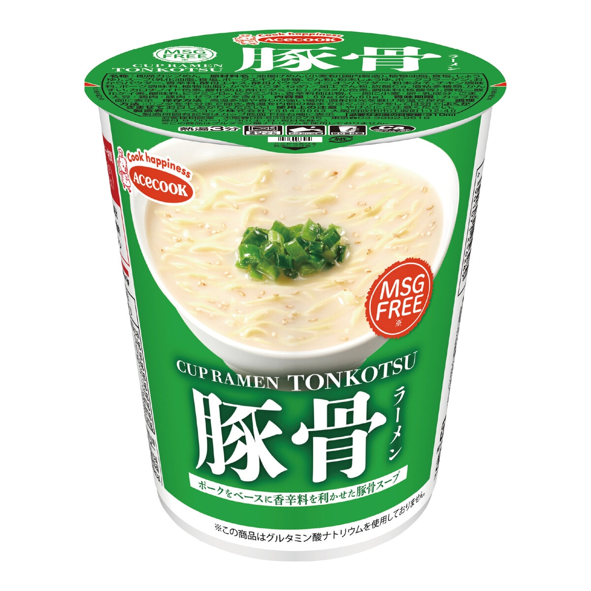 カップラーメン　エースコック　Costco　12食　MSGフリー　豚骨味　Japan