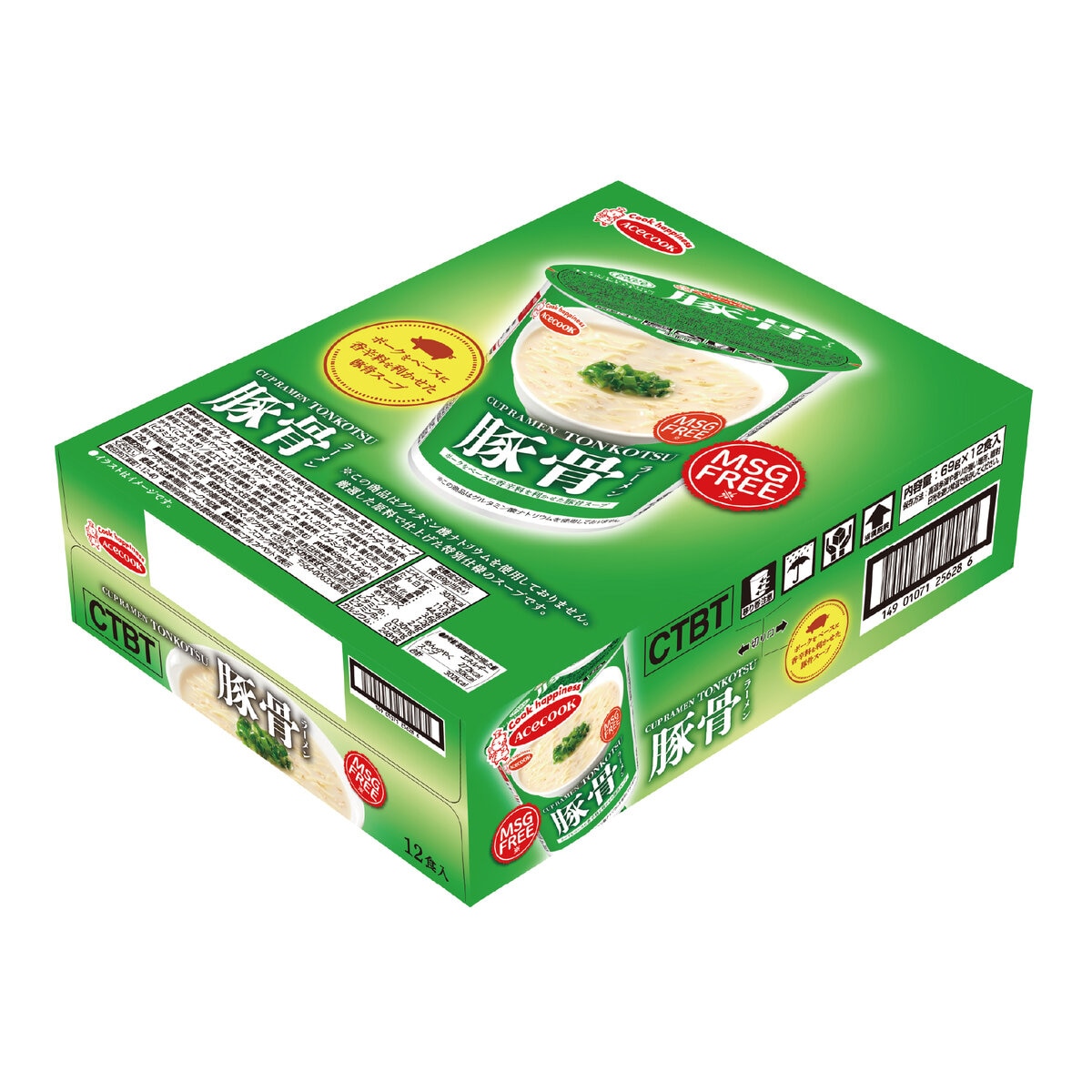 カップラーメン　エースコック　Costco　12食　MSGフリー　豚骨味　Japan