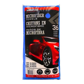 カークランドシグネチャー マイクロファイバータオル ブルー 36枚 カークランドシグネチャー マイクロファイバータオル ブルー 36枚