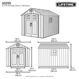 LIFETIME 8 X 10 フィート (2.4 x 3.0m) 屋外用物置