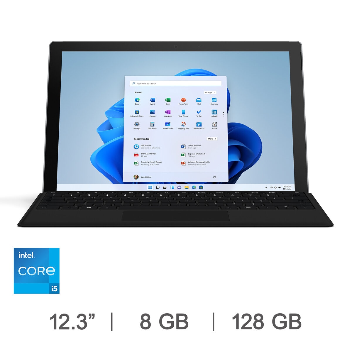 Surface Pro 7 プラチナ 128GB＋タイプカバー(ブラック)