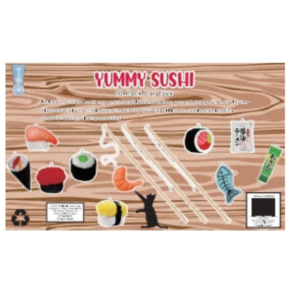 YUMMY SUSHI 猫用おもちゃ 10個入り