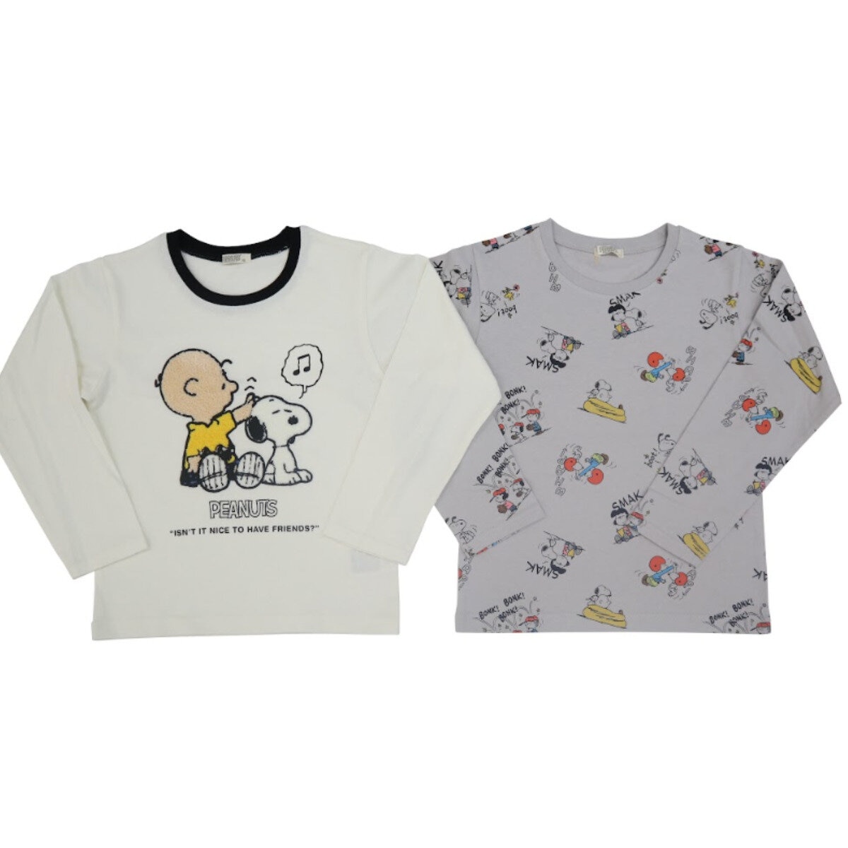 ピーナッツ キッズ 長袖Tシャツ 2枚組