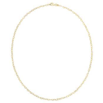 14K Yellow Gold ハート リンク ネックレス 14K Yellow Gold ハート リンク ネックレス