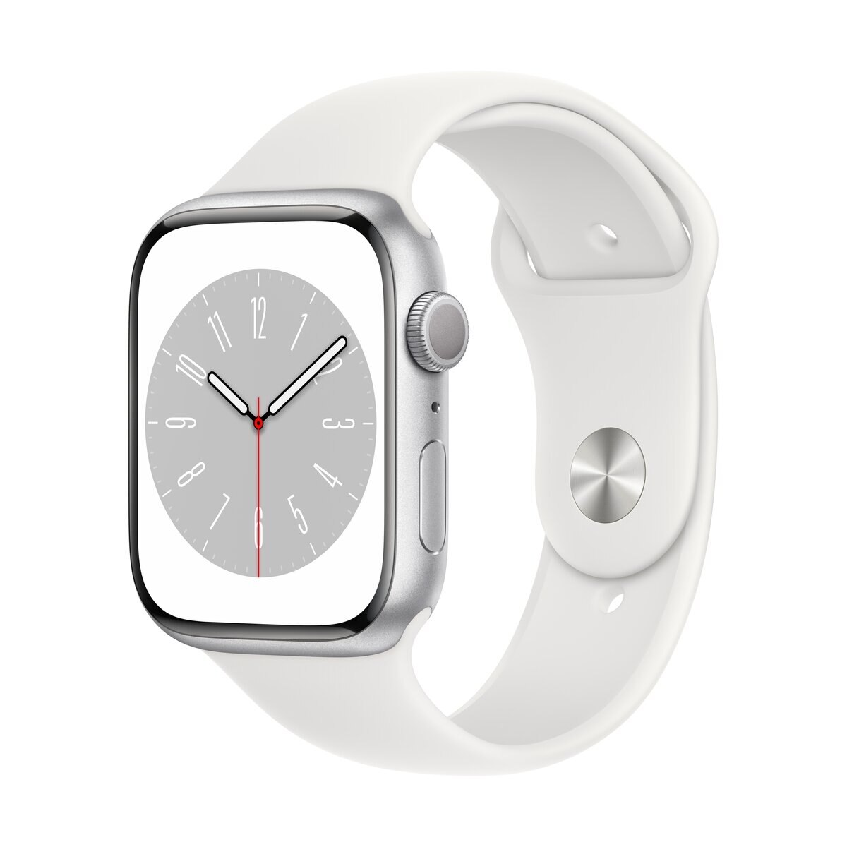 Apple Watch Series 8 GPSモデル 45mm シルバーアルミニウムケースと