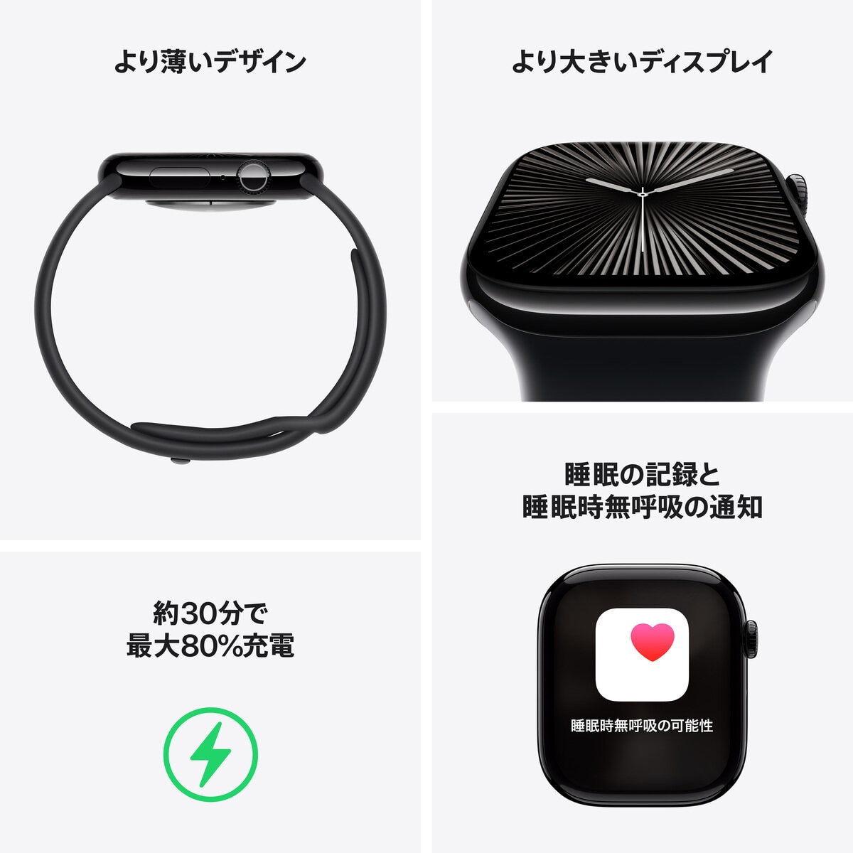 Apple Watch Series 10（GPS + Cellularモデル）- 46mm シルバーアルミニウムケース