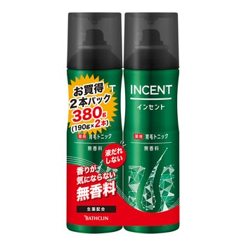 INCENT 薬用育毛トニック 無香料 190g x 2pack