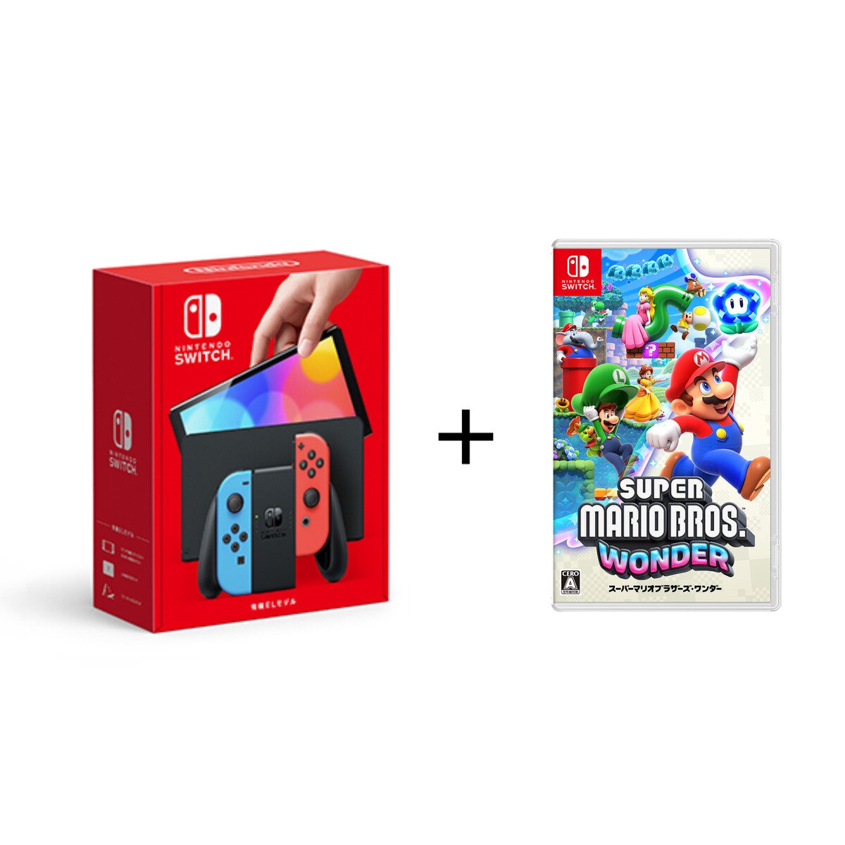Nintendo Switch (有機ELモデル) 　ネオンブルー・ネオンレッド + SMW セット | Co
