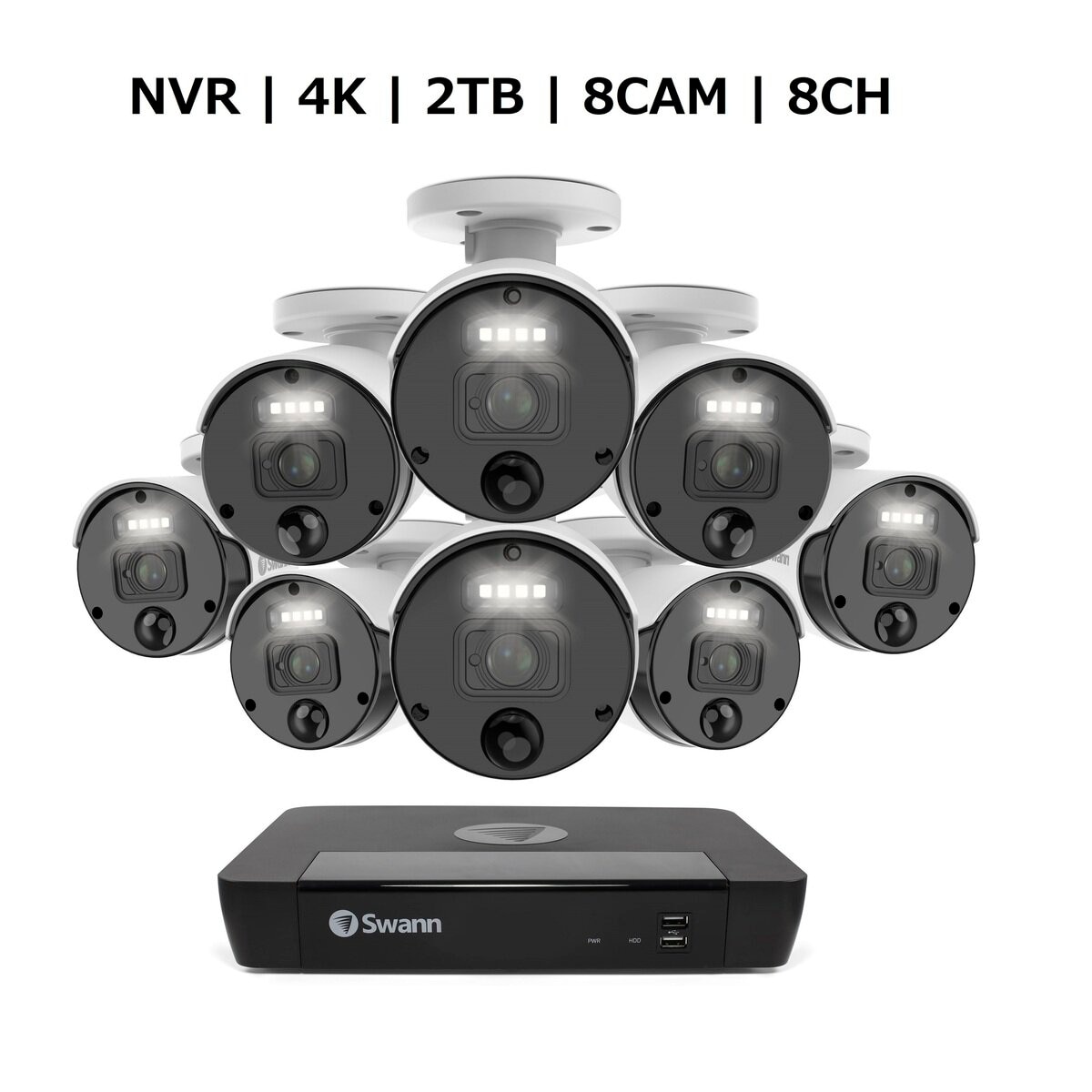 防犯カメラSwann 4CH 1080 DVR システムドーム型 カメラ４台 - 防犯カメラ