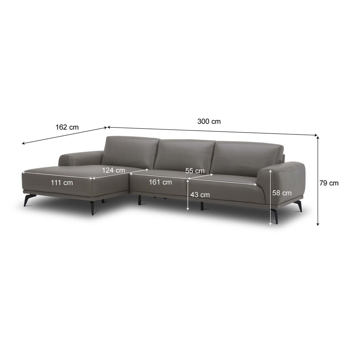 Gilman Creek Furniture ステーショナリー セクショナルソファ 革製 2pc | Costco...