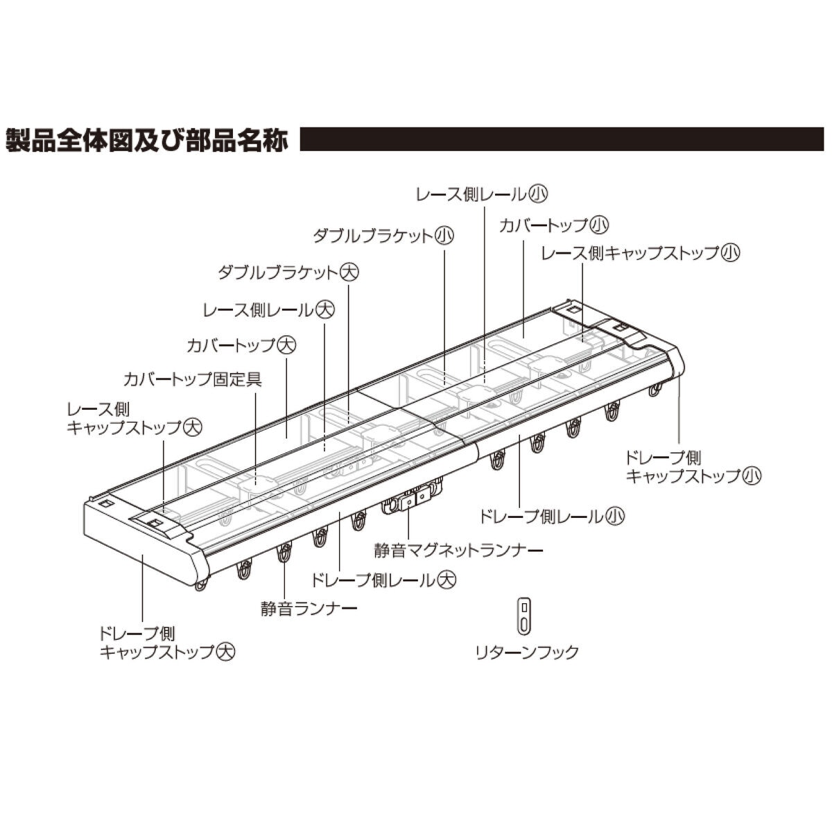 トーソー カーテンレール リネア カバートップ W2.0