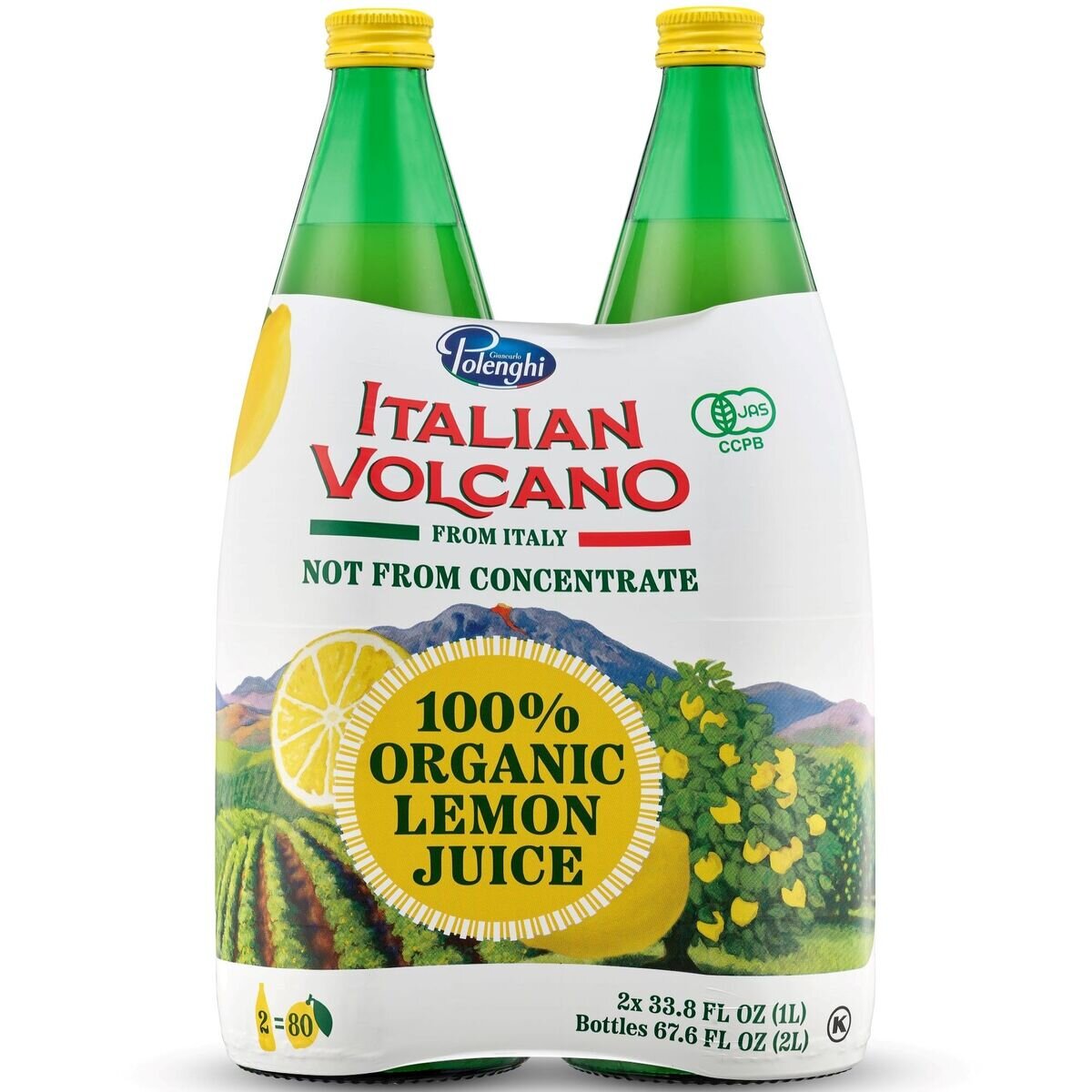 イタリアン ボルケーノ 100% オーガニックレモンジュース 1L x 2本 | Costco Japan