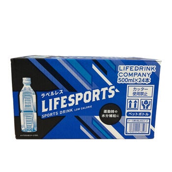 ライフスポーツ スポーツドリンク ラベルレス 500ml x 24本入り ライフスポーツ スポーツドリンク ラベルレス 500ml x 24本入り