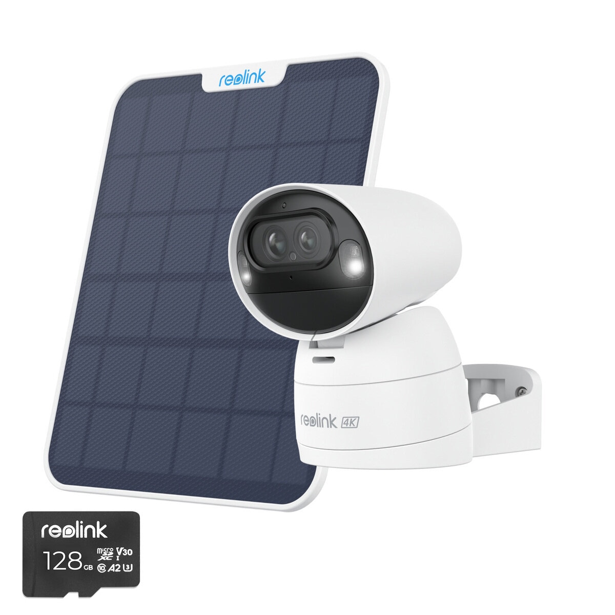 Reolink（レオリンク）Argus Series アウトドアカメラ B730+Solar Panel 2+128GB SD Card