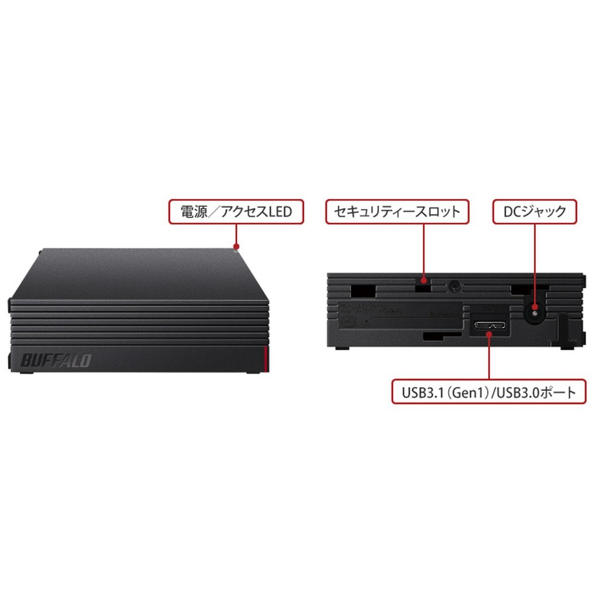 バッファロー 4TB ハードディスク HD-NRLD4.0U3-BA - PC周辺機器