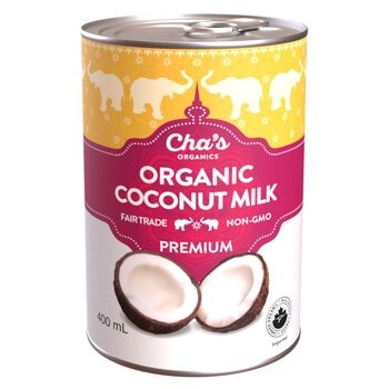 CHA'S ORGANICSオーガニックココナッツミルク400ml　6缶入り
