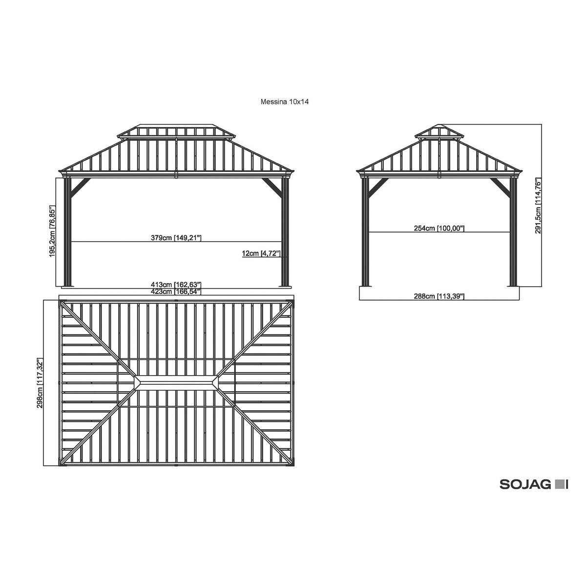 MESSINA 10ft X 14ft サンシェルター | Costco Japan