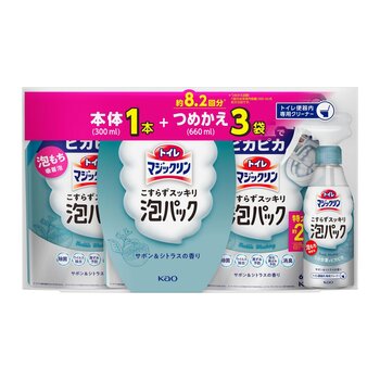 トイレマジックリン 泡パック 本体300ml + 詰め替え660ml x 3