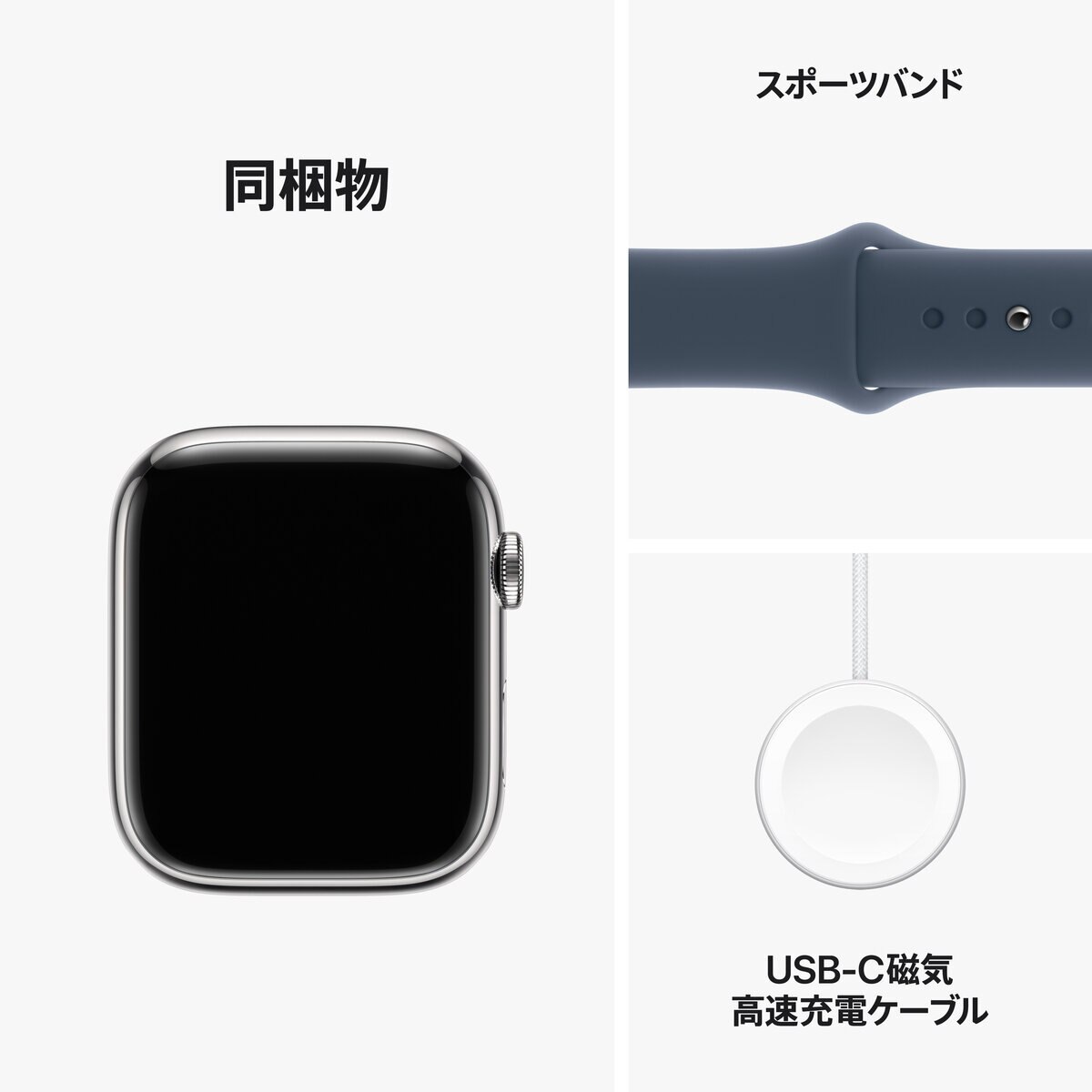 Apple Watch Series 9（GPS + Cellularモデル）- 45mmシルバー ...
