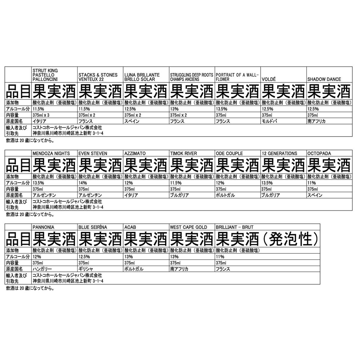 ワイン アドベントカレンダー 2021 375 ml x 24本入り