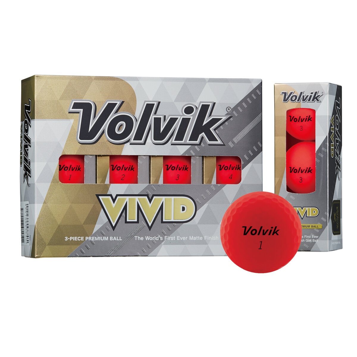 volvik FLYONフライオン ゴルフボール レッド 4ダース48球 - ゴルフ