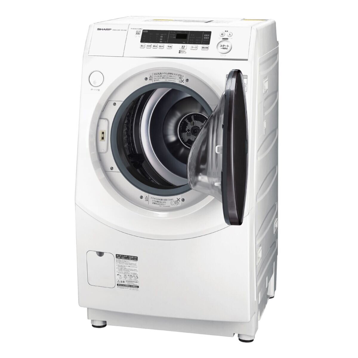 シャープ ドラム式洗濯機 10kg 乾燥 6kg 右開き ES-H10G-WR